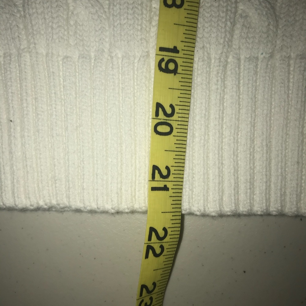 LANDS END WHITE SWEATER SZ LARGE 14 GIRLS - Picture 6 of 6